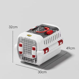 Köpekler için yeni tasarım kırmızı havayolu nakliye onaylı plastik seyahat taşıma kafesi - Product Image 6
