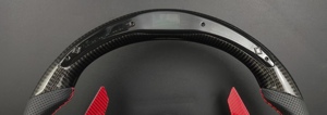 Volante Personalizado de Fibra de Carbono y Cuero para <span class=keywords><strong>Audi</strong></span> Serie A3/A4/A6/Q/S/RS con Palancas de Cambio LED y Botón de Encendido/Apagado - Product Image 3