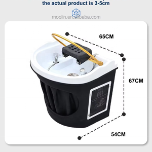 MOOLIN Lavabo per Head Spa da Salone, Lavatesta Thai per Parrucchieri, Vasca per Shampoo con Impianto Idraulico, Ciotola Giapponese per Poltrona da Salone - Product Image 3