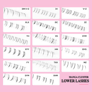 <span class=keywords><strong>Manga</strong></span> Cils Inférieurs Grappe Naturel Individuel Fond Faux Cils Doux et Léger Coréen PBT Fibre Fond Cils - Product Image 6