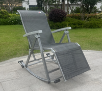 Chaise à bascule pliante portable de haute qualité pour le camping, avec cadre en acier inoxydable écologique, durable, pour patio, pelouse et piscine