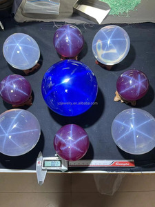 Joyería YZ Forma de bola de lujo <span class=keywords><strong>Estrella</strong></span> de rubí rojo Zafiro Sintético #5 <span class=keywords><strong>Estrella</strong></span> de rubí de corindón - Product Image 6
