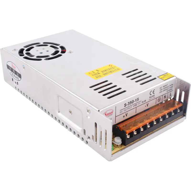 SMUN S-350-15 AC-DC Tek Çıkışlı Güç Kaynağı 350 W 15VDC 23A SMPS