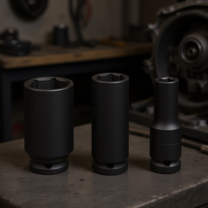 Jeu de clés à douille Fervi Impact, 3 pièces, douilles métriques profondes pour réparation automobile - Product Image 3