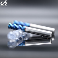 CH usine prix personnalisé en acier au tungstène carbure monobloc CNC fraise outils 4 cannelures HRC55 fraises carrées pour acier inoxydable
