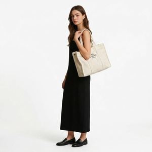 <b>Extra</b> <b>Large</b> Reusable Cotton Tote With Custom Logo Eco Friendly Shopping <b>Bag</b> for Grocery and Market - Product Image 1