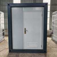 Remorque de salle de bain mobile moderne, cabine de toilettes portable, pour camping extérieur, compostable, écologique, durable, préfabriquée