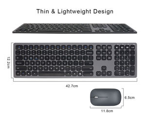 Full Size Maus-Tastatur-Set Kabellose Epr Office Keyboard Combo Spanish Mac Wireless Keyboard and <b>Mouse</b> <b>for</b> Max - Product Image 2