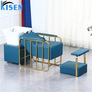 Sillón de Barbería y Spa Capilar Kisen Moderno y de Lujo, Cama de Lavado para Salón de Belleza, Silla de Masaje y Champú en Venta - Product Image 3