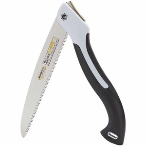 Scie à main portable pour l'élagage des jardins, lame pliante en acier SK5, qualité industrielle, outil de survie multifonction, 9 TPI, 210 mm, poignée en caoutchouc - Product Image 1