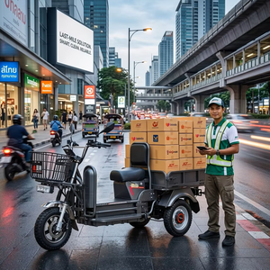 รถสามล้อบรรทุกไฟฟ้า 1000 วัตต์ สำหรับงานหนัก ความเร็ว 45 กม./ชม. รถบรรทุกฟาร์มไฟฟ้าพร้อมระบบไฮดรอลิกสำหรับผู้ใหญ่ - Product Image 2
