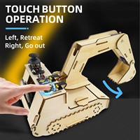 Education STEM Programming DIY Excavator Learning Kit Kit de composants électroniques en bois pour Microbit
