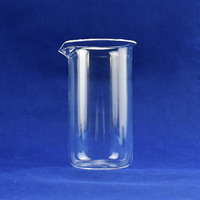 Bécher en quartz fondu SiO2 de pureté 99,99 %, résistant à la chaleur, pour usage en laboratoire et semi-conducteurs, personnalisable 50 ml-2000 ml, >90 %