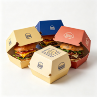 Boîte à sandwich en papier kraft écologique et recyclable avec couvercle transparent pour boulangerie à emporter, finition mate, emballage alimentaire pour gâteaux et beignets