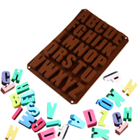 Moule en silicone à 26 cavités pour lettres majuscules, idéal pour crayons, biscuits, glaçons et chocolat