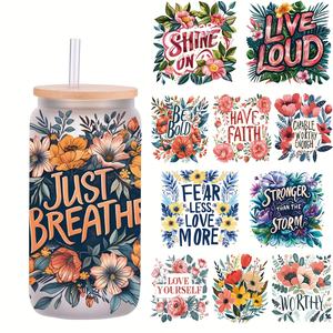 Autocollant de transfert imperméable et résistant aux UV pour gobelets en PET lavables et durables, étiquette en vinyle pour gobelets en verre de 16 oz pour impression par transfert - Product Image 1