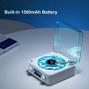 Phổ Biến Nước Gợn Chiếu Đèn Loa 1500MAh Có Thể Sạc Lại Tiếng Ồn Trắng Ngủ Aid Âm Nhạc Ánh Sáng Ban Đêm Với Đồng Hồ Kỹ Thuật Số - Product Image 3