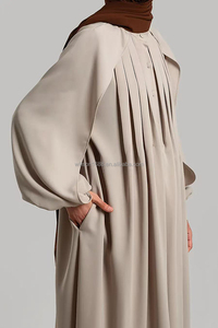 Willson Comfortable and Elegant Muslim Crepe <strong>Abaya</strong> With Cuffed Sleeves Modest Fashion <strong>Abaya</strong> <strong>Unique</strong> Design for Daily or Occasion - Product Image 3