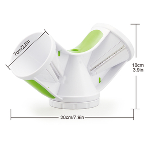 Spiraliseur <span class=keywords><strong>manuel</strong></span> <span class=keywords><strong>de</strong></span> <span class=keywords><strong>cuisine</strong></span> multifonctionnel pour légumes et fruits, trancheuse à spaghetti et pâtes <span class=keywords><strong>de</strong></span> courgette, lames en acier inoxydable - Product Image 6