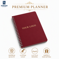Carnet personnalisé A5 avec spirale argentée, couverture minimaliste, idéal pour les cadeaux d'entreprise