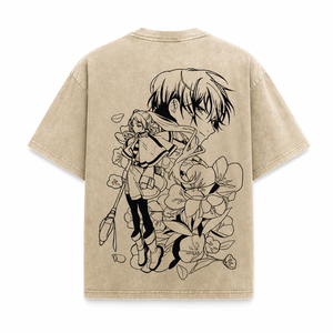 Oversized Cotton T-<b>Shirt</b> With <b>Anime</b> Character Print Short Sleeve O-Neck Casual Men's Tee Breathable Jersey Fit - Product Image 4