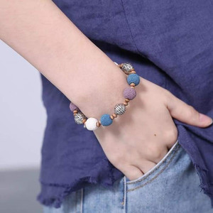 Pulsera de Piedra Volcánica Multicolor 4 - Product Image 1