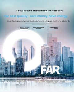 Far East <span class=keywords><strong>Cable</strong></span> ZB RVV2*1 2芯3芯角形国家標準信号線銅芯被覆フレキシブルワイヤー - Product Image 4