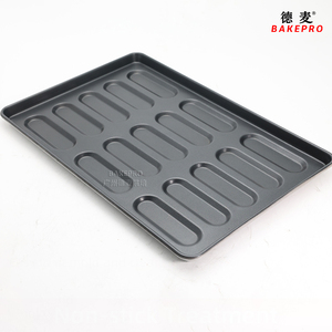Bandeja para Hornear Hamburguesas <span class=keywords><strong>de</strong></span> Aluminio Antiadherente y Ecológica HB-15Y4 <span class=keywords><strong>de</strong></span> 40 mm <span class=keywords><strong>de</strong></span> Grosor con 15 Moldes Consecutivos para <span class=keywords><strong>Pan</strong></span> y Moldes Largos para Pasteles - Product Image 5