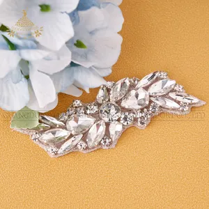 Mới Đến Bạc Thạch Pha Lê Appliques Hạt Cho Rhinestone Thắt Lưng