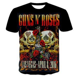 Spedizione Gratuita <span class=keywords><strong>T</strong></span>-<span class=keywords><strong>Shirt</strong></span> Unisex alla Moda per Appassionati di Musica Rock con Stampa Digitale 180 Grammi in Maglia a Maniche Corte Design Semplice - Product Image 5