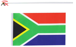 Bandera Nacional de Sudáfrica Personalizada de Poliéster de 14*21cm con Asta de Plástico para Agitar con la Mano - Product Image 4