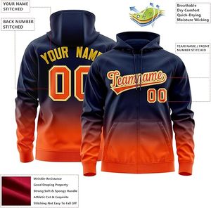 Custom Sublimation Gradient <b>Zip</b> up Hoodie Men Streetwear Team Name Number Printed Corduroy Regular Fit Autumn Acid Wash Hoodies - Product Image 3