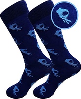Chaussettes habillées pour femmes à motif animaux amusants, avec logo personnalisé sur le revers, en Spandex/Nylon/Coton, respirantes et absorbant la transpiration, vente en gros