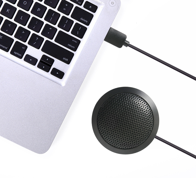 OEM Q3 Professional Desktop Conference Room Condenser Microphone Wired USB Omni-Directional Noise Cancelling High Metal