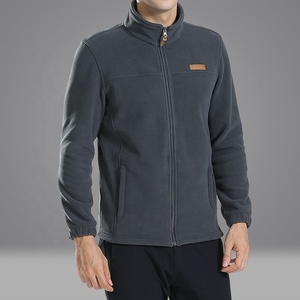 جاكيت شتوي غير رسمي مبطن بالصوف للرجال رياضي مخصص ، معطف دافئ بياقة قائمة بسحاب مع جيوب - Product Image 3