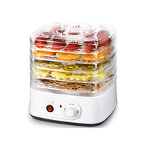 Hete Aanbieding Elektrische Mechanische 5-Tray Huishoudelijke Fruit- & Groente Droger met 250W Mini Voedseldroger