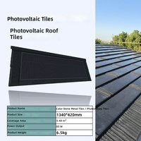 Tuiles solaires photovoltaïques BIPV (en métal) Chine 1340x420mm – Toiture de luxe haut de gamme pour villas, hôtels de charme, propriétés, îles et villes