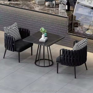 Set di posti a sedere Casual Bubble Cafe da giardino all'aperto per alberghi e caffè per ristoranti e caffè tavolo sedia tessitura - Product Image 2