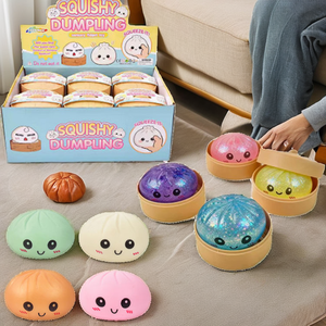 8,5CM Voedselstoomboot Reuze Dumpling Squishies Speelgoed Glitter Mystery Box Kleurrijke Stressballen Fidget Sensorische Knijpballen Kerstmis - Product Image 1