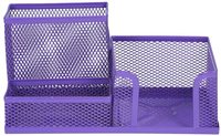 Porte-stylos carré en métal à 3 compartiments, organisateur de bureau, accessoires de fournitures de bureau
