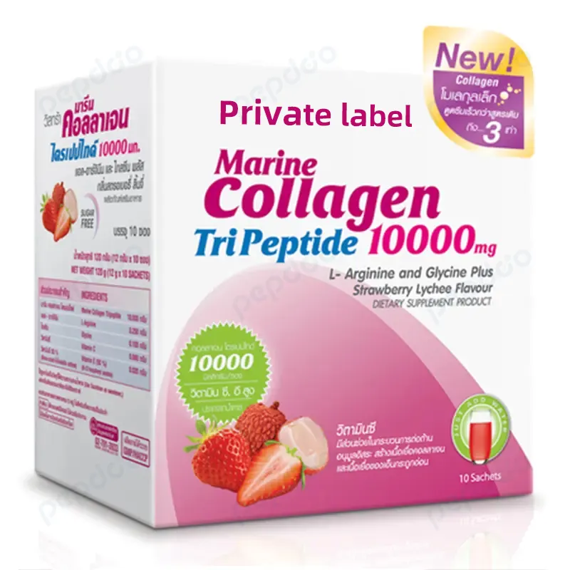 OEM ODM hydrolysed collagen marin en poudre vitamine c marine collagen hyaluronic acid powder whitening flavored drinks