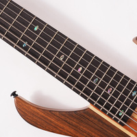 6-String Electric Bass Guitar Mahogany Neck-Thru Body Wenge Wood Fretboard 24 Frets Active Pickup Model MA-24NBBN6 Made Guizhou