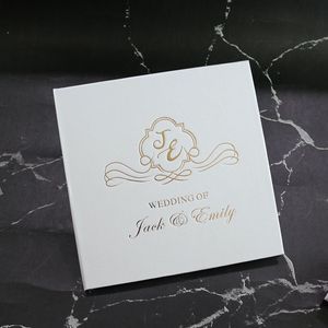 Foil Monogram carnet iniziale copertina invito con acrilico trasparente matrimonio invita all'interno della tasca per matrimonio di fidanzamento - Product Image 2