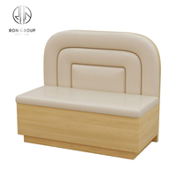 Meubles modernes carrés en bois et en cuir pour café, thé, restaurant, canapés, ensembles de meubles, banquettes, table et chaises