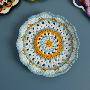 Posavasos personalizados de ganchillo Datura <span class=keywords><strong>Stramonium</strong></span>, posavasos de ganchillo hechos a mano, bonitas tapas de mesa de café para bebidas, protege la decoración de tu hogar - Product Image 1