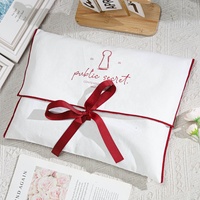 Pochette de rangement en twill de coton de luxe personnalisée, sac enveloppe imprimé avec logo, pochette cadeau réutilisable en coton pour vêtements