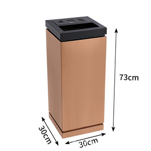 Poubelle en acier inoxydable écologique pour hôtel, commerce, extérieur, zone publique, école, <span class=keywords><strong>restaurant</strong></span>, grande capacité, durable, décoration - Product Image 3