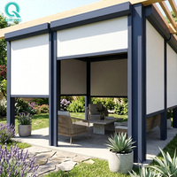 QINGYING Pergola extérieure imperméable avec stores pliants