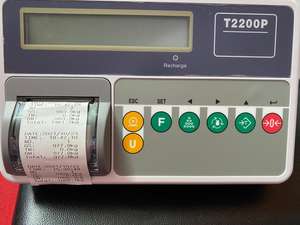 T-SCALE T2200P indicatore di pesatura per stampa LCD indicatore in plastica con stampante - Product Image 5