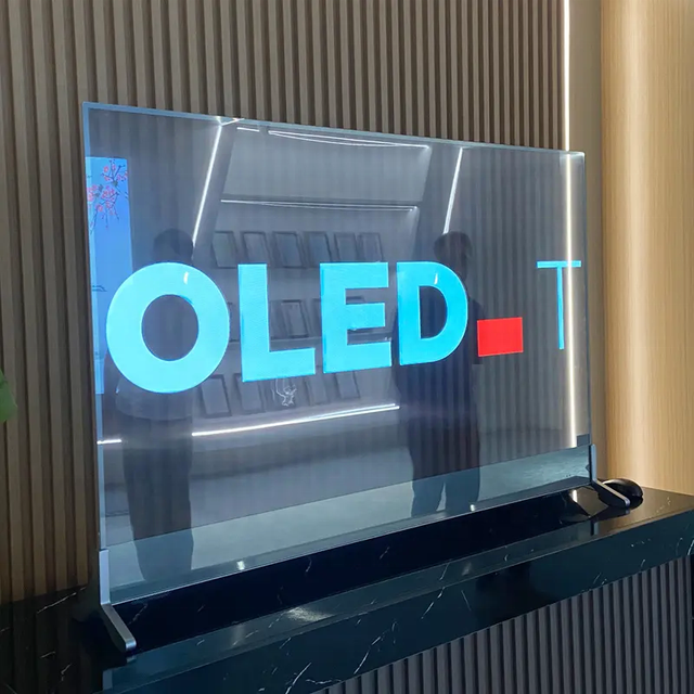 Indoor Smart Touch Screen Flexible High Definition OLED Transparent Display 55inch See-through L G Screen